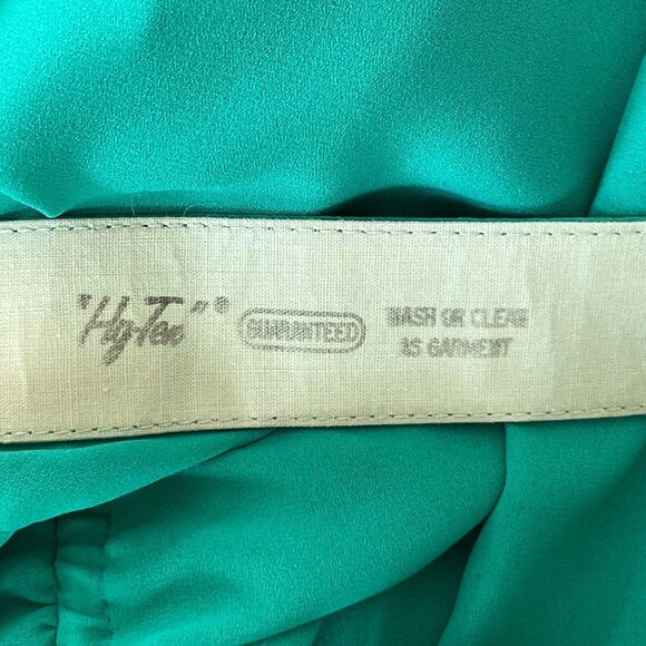 Vintage Herman Marcus Dress – 1970s Teal Pleated Midi Dress - Picture 13 of 14